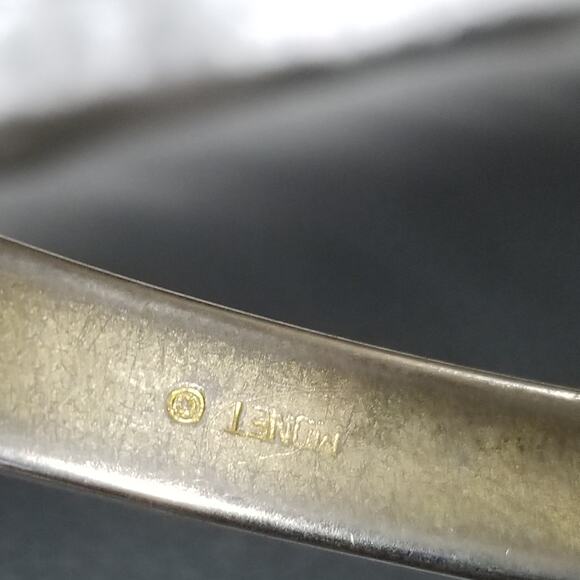 Two Monet gold tone bangle bracelets 2 1/2"-2 5/8"  1.1982 - Picture 8 of 12